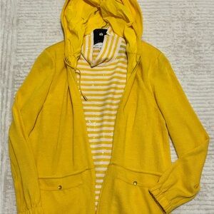 St. John Yellow Utility Jacket with Hood